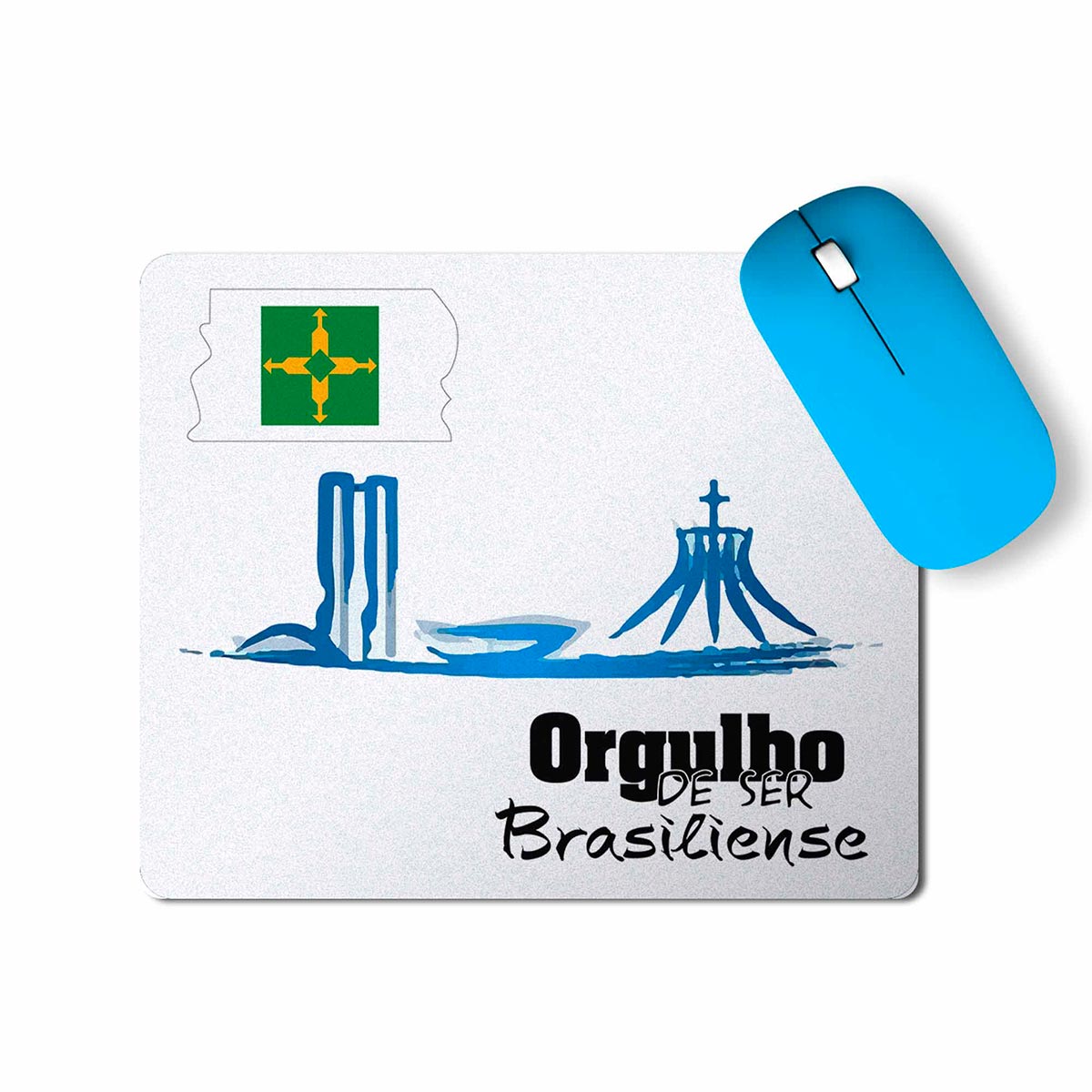 Mouse Pad Bandeira Bras Lia Orgulho Ser Brasiliense Talysma