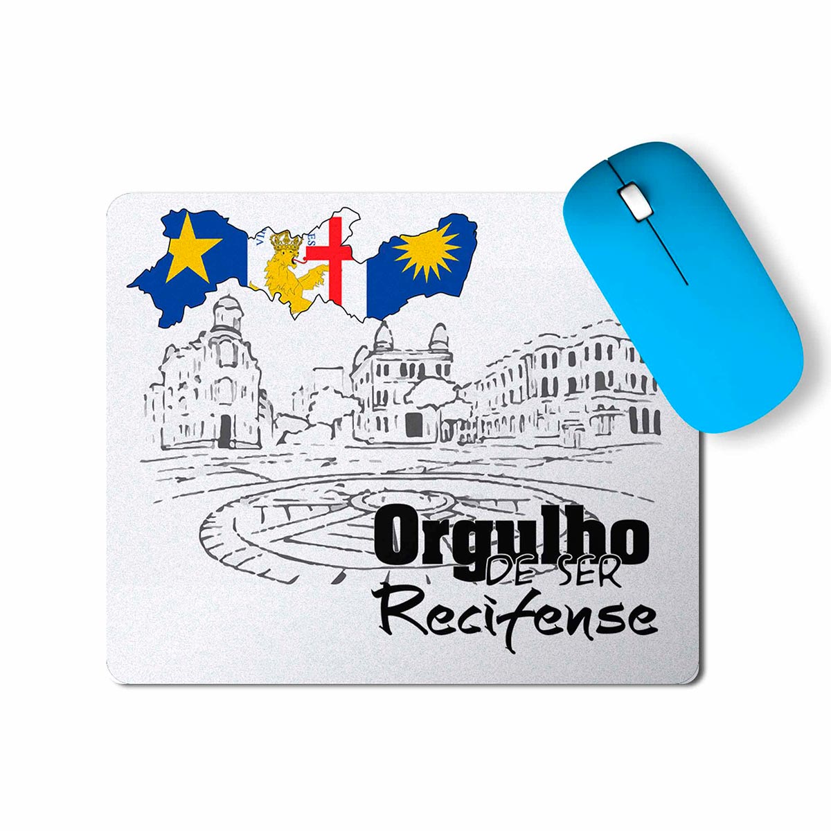 Mouse Pad Bandeira Recife Orgulho Ser Recifense Talysma