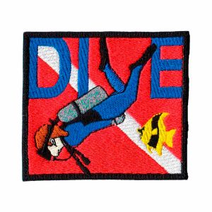 Patch Bordado - Bandeira Mergulho Dive Mergulhador AD30019-4