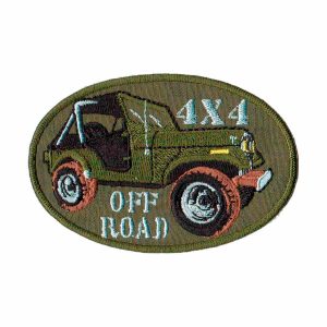 Patch Bordado - Jeep Trilha 4x4 Off Road Verde AD30025-4