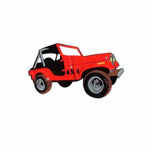 Patch Bordado - Carro Jeep Vermelho - Grande AD30027-32