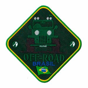 Patch Bordado - Off Road Jeep Verde Militar Grande AD30032-10