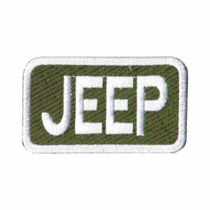 Patch Bordado - Logo Jeep Escrito Retangular Verde AD30054-26