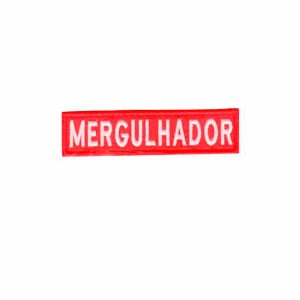 Patch Bordado - Tarja Mergulho Mergulhador Vermelha AD30082-31P