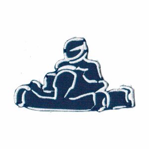 Patch Bordado - Piloto Kart Motor Azul AD30100-220