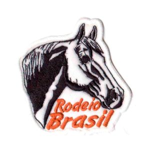 Patch Bordado - Rodeio Show Cavalo Brasil Branco AD30103-224