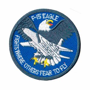 Patch Bordado - Caça Eua Modelo Jato F15 Eagle Aguia AV20054-33