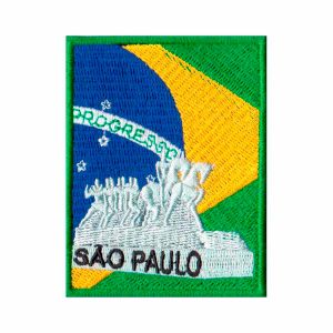 Patch Bordado - Bandeira Brasil E Sp BD50281-198