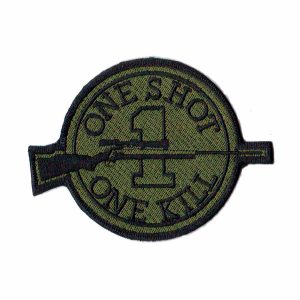 Patch Bordado - Airsoft Sniper - 1 Tiro 1 Morte DV80056-46