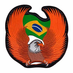 Patch Bordado - Grande Aguia Marrom Bandeira Brasil DV80062-G3