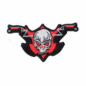 Patch Bordado - Caveira Com Guidao de Moto DV80144-227