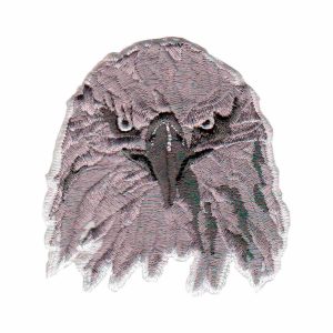 Patch Bordado - Cabeça de Aguia Prateada DV80147-436