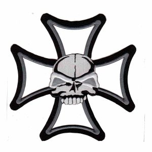 Patch Bordado - Cruz Ferro e Caveira DV80172-32G