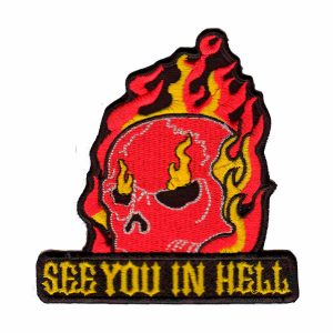 Patch Bordado - Caveira Te Vejo No Inferno DV80374-408