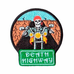 Patch Bordado Motociclista Caveira Estrada da Morte DV80383-72