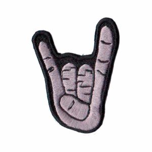 Patch Bordado - Mão Rock Heavy Metal DV80406-94