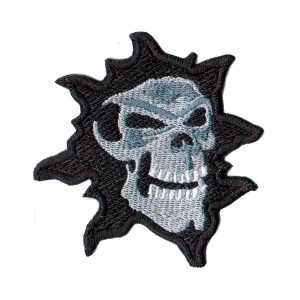 Patch Bordado - Motociclista Caveira Sombra DV80418-180