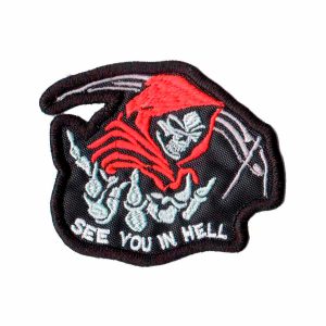 Patch Bordado - Morte Ceifador Te Vejo No Inferno DV80467-15