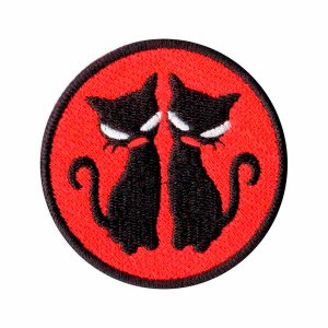 Patch Bordado - Gatos Gemeos Pretos DV80512-314