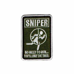 Patch Bordado Airsoft Mira Sniper Não Adianta Correr DV80593-119