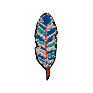 Patch Bordado - Pena Simbolo Mistico Leveza Proteção DV80632-71