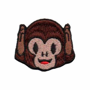 Patch Bordado - Macacos Sabios Macaco Não Ouço DV80635-