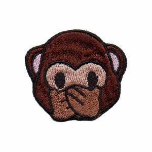 Patch Bordado - Macacos Sabios Macaco Não Fale DV80637-