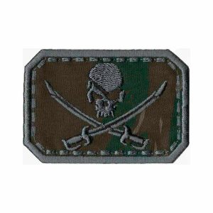 Patch Bordado - Caveira Pirata C/ Espadas Airsoft DV80654-