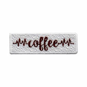 Patch Bordado - Eu Amo Café Batimento Cardíaco DV80698-
