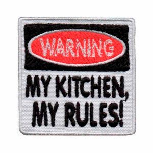 Patch Bordado - Placa Minha Cozinha Minhas Regras DV80711-