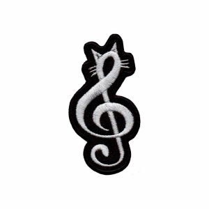 Patch Bordado - Nota Musical Gatinho DV80744-