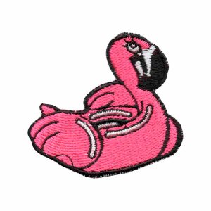 Aplique Patch Bordado Modinha Fashion Flamingo Rosa DV80747-