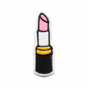 Aplique Patch Bordado Modinha Fashion - Batom Rosa DV80763-