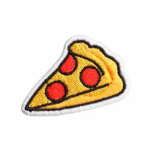 Aplique Patch Bordado Modinha - Pedaço Fatia Pizza DV80769-