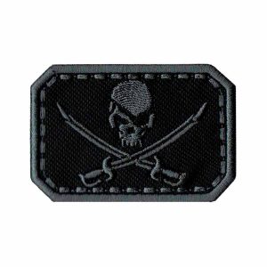 Patch Bordado - Caveira Pirata C/ Espadas Airsoft DV80808-109