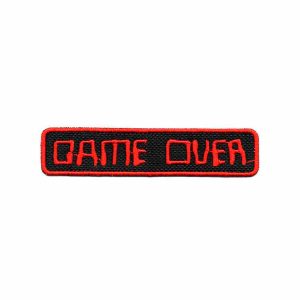 Patch Bordado Geek Game Over Tarja Fim De Jogo DV80812-