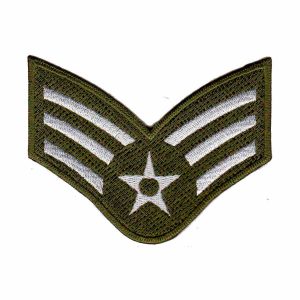 Patch Bordado - Divisa 3º Sargento Aeronautica Eua EX10066-456