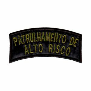 Patch Bordado - Airsoft Patrulhamento Alto Risco PL60061-28P