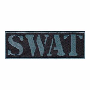 Patch Bordado - Airsoft Swat Preto Tarjao PL60113-160