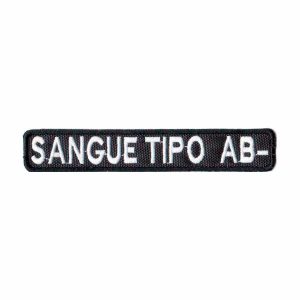 Patch Bordado - Tarja Tipo Sanguineo Ab + Sangue Ab- PL60142-120