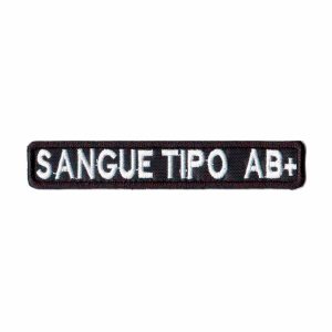 Patch Bordado - Tarja Tipo Sanguineo Ab + Sangue Ab+ PL60143-120