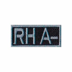 Patch Bordado - Saude Tipo Sanguineo Sangue Rh A- PL60304-139