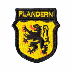 Patch Bordado - Escudo Reino Bélgica Leao Flanders PL60327-63