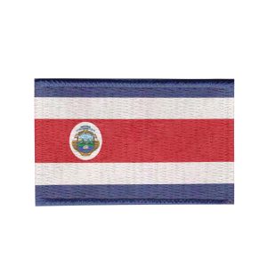 Patch Sublimado Bandeira Costa Rica 8,0x5,5 Bordado