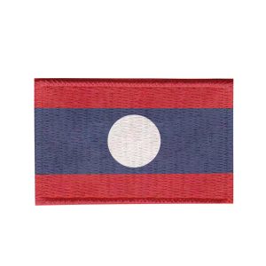 Patch Sublimado Bandeira Laos 8,0x5,5 Bordado
