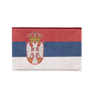 Patch Sublimado Bandeira Sérvia 8,0x5,5 Bordado