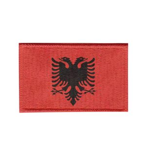 Patch Sublimado Bandeira Albania 5,5x3,5 Bordado