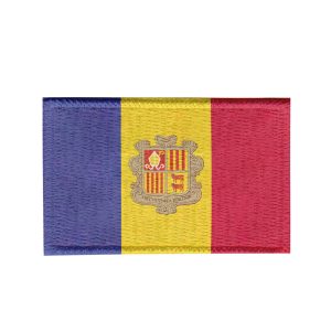 Patch Sublimado Bandeira Andorra 5,5x3,5 Bordado