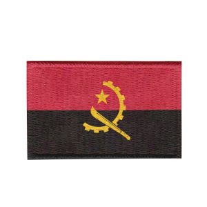 Patch Sublimado Bandeira Angola 5,5x3,5 Bordado