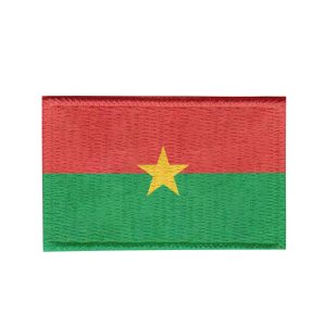 Patch Sublimado Bandeira Burkina Faso 5,5x3,5 Bordado